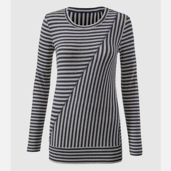 Cabi Striped Earnest Tee Long Sleeve - Picture 2 of 11